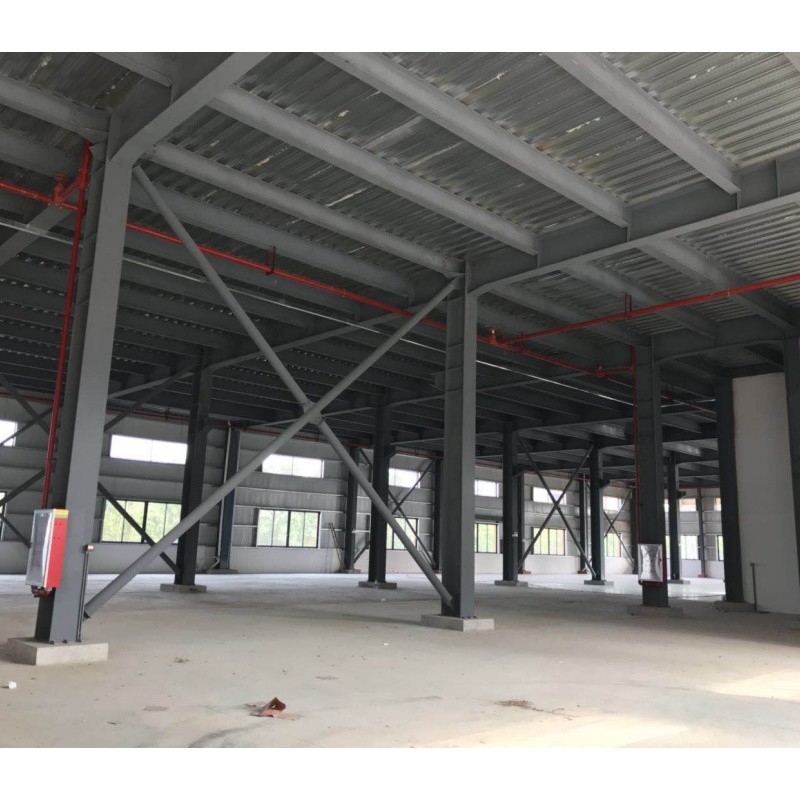 Q235 電動ローリングドアとアルミニウム合金窓を持つ重金属構造建築物